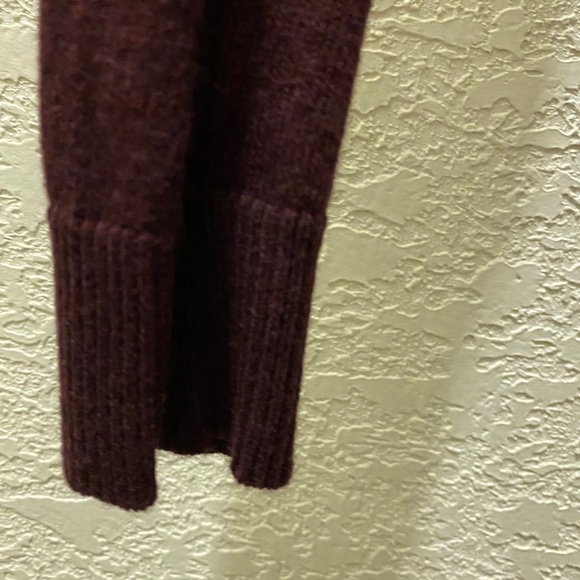 New York & Company Long Sleeve Cardigan Burgundy - Picture 5 of 8